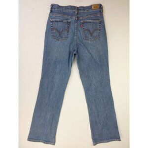 Levis Size 12 Long Womens 33" Inseam Perfectly Slimming Bootcut 512 Blue Jeans
